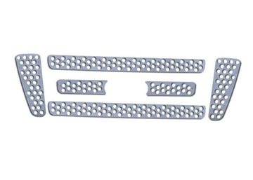 Putco 04-08 Ford F-150 (Bar Grille) w/ Logo CutOut (6-pcs / Does not Cover Bumper) Punch SS Grilles