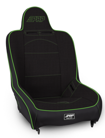PRP Premier High Back Suspension Seat- Black/Green Tweed