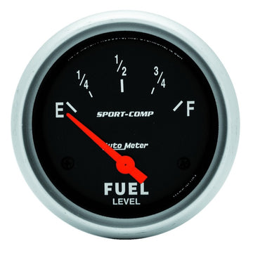 AutoMeter Gauge Fuel Level 2-5/8in. 0 Ohm(e) to 90 Ohm(f) Elec Sport-Comp
