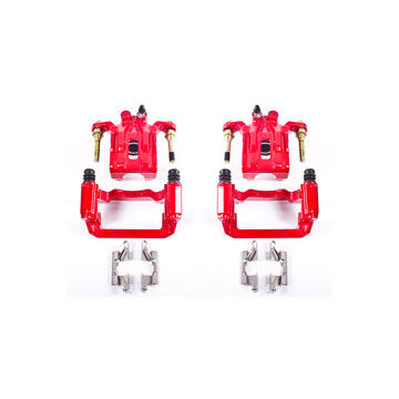 Power Stop 05-12 Nissan Pathfinder Rear Red Calipers w/Brackets - Pair
