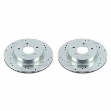 Power Stop 18-19 Nissan Leaf Rear Evolution Drilled & Slotted Rotors - Pair