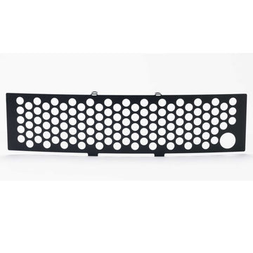 Putco 11-14 Ford F-150 - EcoBoost Bumper Grille Inserts - Black SS Punch w/ Heater Plug Opening