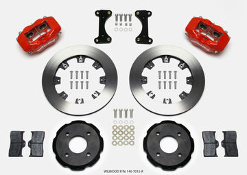 Wilwood Forged Dynalite Front Hat Kit 12.19in Drilled Red 2002 Mitsubishi Lancer