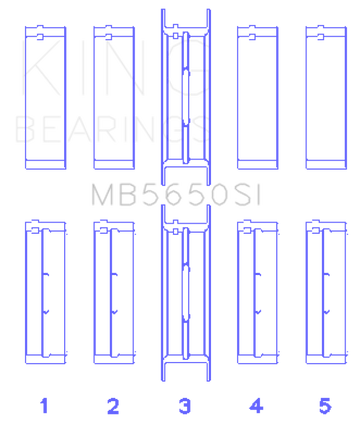 King Engine Bearings Ford 370/429/460 16B OHV Main Bearing Set - Set Of 10