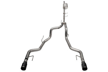 Corsa 2021-2025 Ford F-150 SuperCrew/5.5ft Bed 3.5L V6 Sport Cat-Back Dual Rear Exit-Black PVD