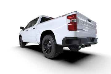 Rally Armor 19-26 Gen 4 Chevy Silverado 1500 Black UR Mud Flap Metallic Red Logo