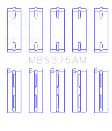 King Engine Bearings Toyota 2Zzge (Size +0.50mm) Main Bearing Set