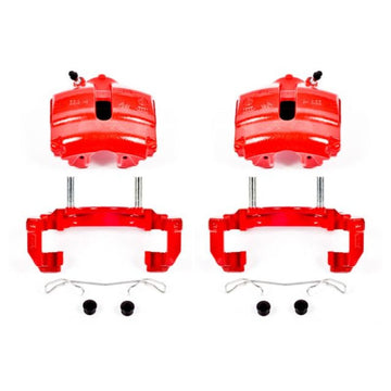 Power Stop 08-09 Audi TT Front Red Calipers w/Brackets - Pair