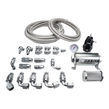 DeatschWerks X2 Series Pump Hanger -8AN Feed w/ -6AN Return PTFE Plumbing Kit for 92-00 Honda Civic