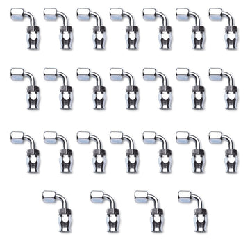 Russell Performance -6 AN Endura PowerFlex Power Steering 90 Degree Hose Ends(25 pcs.)