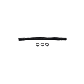 DeatschWerks Convoluted Tubing 200mm Length x 8mm ID Side 1 x 8mm ID Side 2 - Black