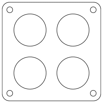 Cometic Holley Dominator 4-Hole .060in Fiber Carburetor Gasket - 2.00in Holes