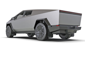Rally Armor 24-25 Tesla Cybertruck Black UR Mud Flap Metallic Black Logo