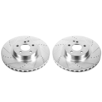 Power Stop 07-08 Mercedes-Benz CL550 Front Evolution Drilled & Slotted Rotors - Pair