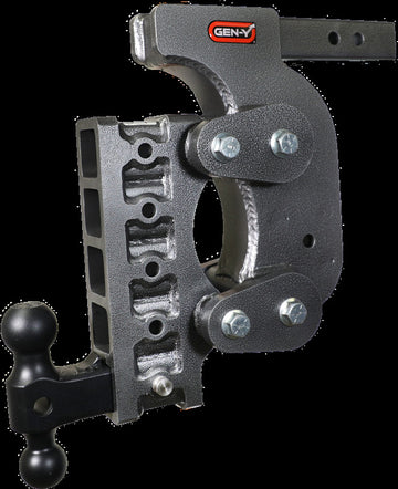 Gen-Y The Boss Torsion-Flex 2in Shank 15in Drop 16K Hitch w/GH-051 Dual-Ball/Stabilizer Kit