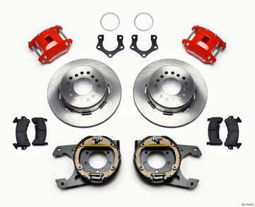 Wilwood D154 P/S Park Brake Kit Red Mopar/Dana 2.36in Off w/Snap Ring Bearing