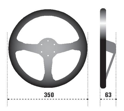 Sparco Steering Wheel 345 Suede Black