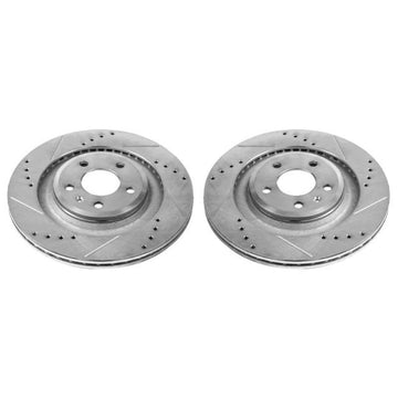 Power Stop 10-11 Audi S4 Rear Evolution Drilled & Slotted Rotors - Pair