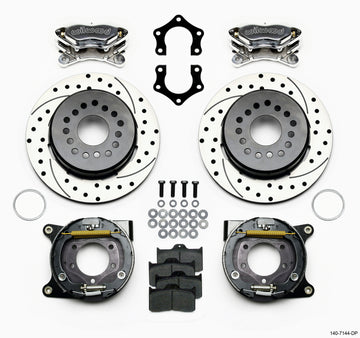Wilwood Forged Dynalite P/S P-B Kit Drilled Polished Mopar/Dana 2.36in Off w/Snap Ring Bearing