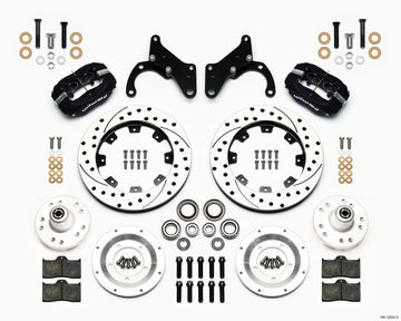 Wilwood Forged Dynalite Front Kit 12.19in Drilled 65-68 Chevy Impala -Drum Spindle