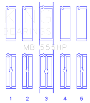 King Engine Bearings Chrysler 350 / 361 / 383 / 403 Performance Main Bearing set