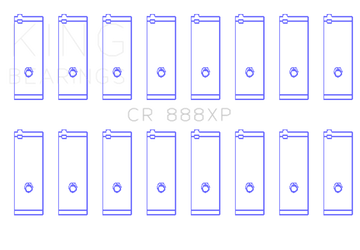 King Engine Bearings Toyota 1Uz-Fe/2Uz-Fe/3Uz-Fe (Size +0.50mm) Connecting Rod Bearing Set