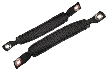 Fishbone Offroad 07-18 Wrangler JK A Pillar Sound Bar Black Paracord Grab Handles