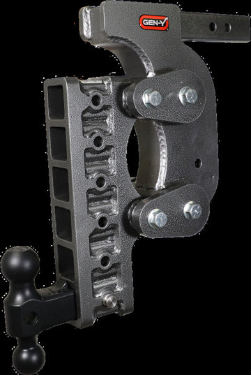Gen-Y The Boss Torsion-Flex 2in Shank 17.5in Drop 16K Hitch w/GH-051 Dual-Ball/Stabilizer Kit