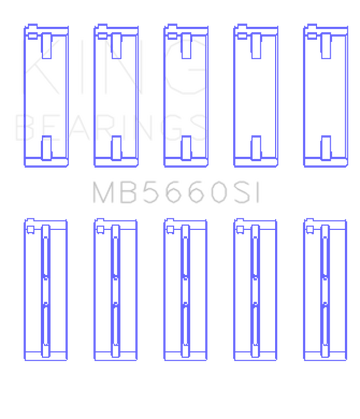 King Engine Bearings Audi/VW Bbz/CAxa/CAva/Azd (Size +0.50mm) Main Bearing Set