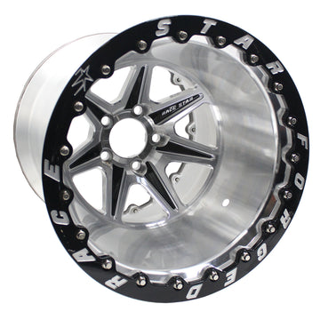 Race Star 72 ValStar 16x16 / 5x4.75BC / 4BS / 3.072in CB / Machined w/Black Accents Wheel