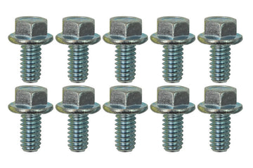 Moroso 1/4in-20 x .500in Serrated Zinc Flange Bolt  - 10 Pack