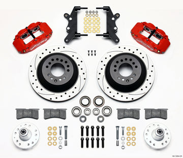 Wilwood Narrow Superlite 6R Frt Hub & 1PC Rtr Kit 12.88in Drilled -Red 60-68 Ford/Mercury Full Size