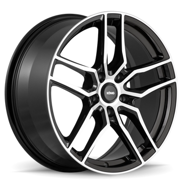 Konig Intention 16x7.5 5x108 ET45 Gloss Black / Machine Face