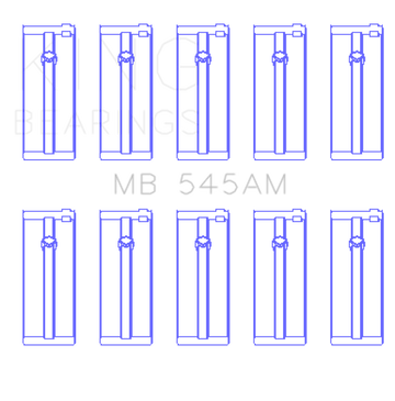 King Engine Bearings Ford N4A/Ne/L/N/Jcc/Lcj/Lse (Size +0.25mm) Main Bearing Set