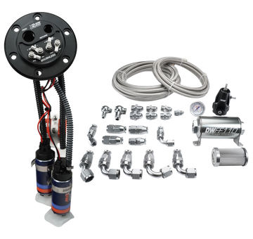 DeatschWerks X2 Series Fuel Pump Hanger w/ Dual DW420 Pumps/PTFE Plumbing kit for 92-00 Honda Civic