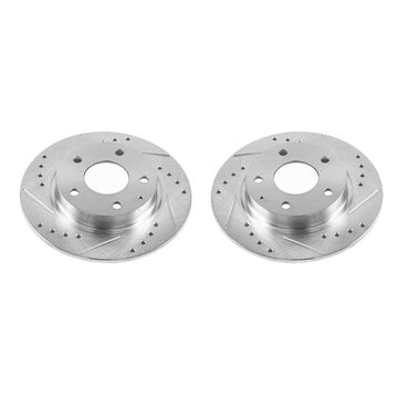 Power Stop 14-18 Mazda 3 Rear Evolution Drilled & Slotted Rotors - Pair