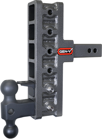 Gen-Y Mega Duty 2in Shank 7.5in Offset Drop 10K Hitch w/GH-031 Dual-Ball/GH-032 Pintle Lock