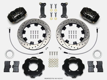 Wilwood Forged Dynalite Front Hat Kit 12.19in Drilled 2016-Up Mazda MX5 Miata w/ Lines