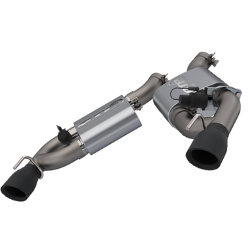 2016-2024 Chevrolet Camaro SS  QTP Screamer Axle Back Dual Tip Bumper Black Tips