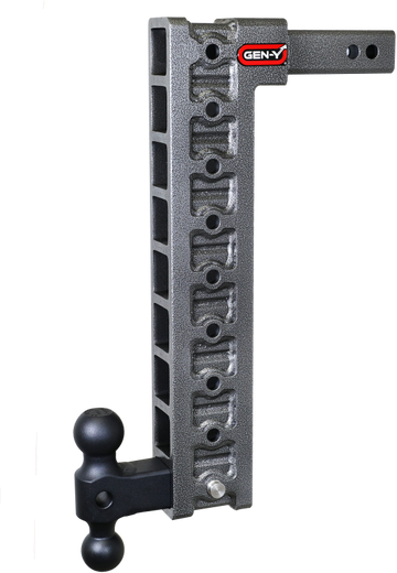 Gen-Y Mega Duty 2in Shank 20in Drop 1.5K TW 10K Hitch w/GH-031 Dual-Ball/GH-0100 Stabilizer Kit