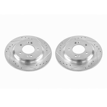 Power Stop 2017 Hyundai Azera Rear Evolution Drilled & Slotted Rotors - Pair
