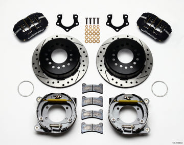 Wilwood Dynapro Low-Profile 11.00in P-Brake Kit Drilled Mopar/Dana 2.50in Off w/Snap Ring Bearing