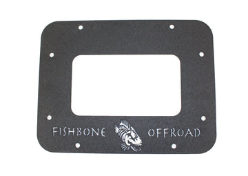 Fishbone Offroad 07-18 Jeep Wrangler JK Aluminum Tailgate Plate - Black Textured Powercoat