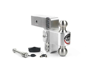 Weigh Safe 180 Hitch 6in Drop Hitch & 3in Shank (10K/21K GTWR) w/WS05 - Aluminum