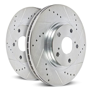 Power Stop 22-23 Hyundai Santa Fe Rear Drilled & Slotted Rotor (Pair)