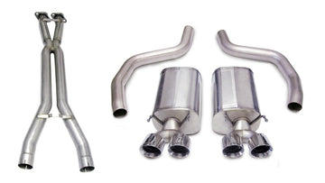 Corsa 06-11 Chevrolet Corvette C6 Z06/ZR1 Sport Cat-Back Dual Rear Exit w/ Twin 4.0in Black Tips