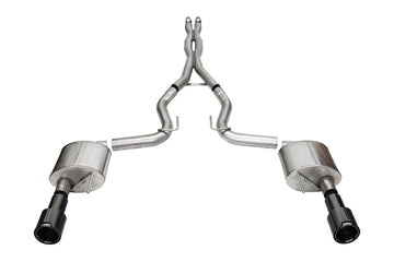 Corsa 2024+ Ford Mustang GT 5.0L V8 Xtreme 4.5 Cat-Back Duel Rear w/ 4.5 In Carbon Fiber Tips
