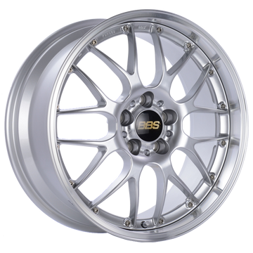 BBS RS-GT 18x8.5 5x112 ET32 PFS Diamond Silver Center Diamond-Cut Rim Wheel - PFS/Clip Req