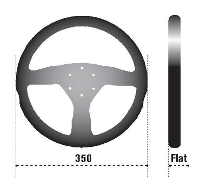 Sparco Steering Wheel L505 Lap 5 Blk/Blk/Blk