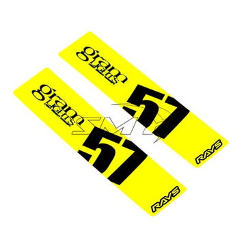 Gram Lights 57DR/57CR Pegatina de radios Amarillo luminoso (2 PCS)